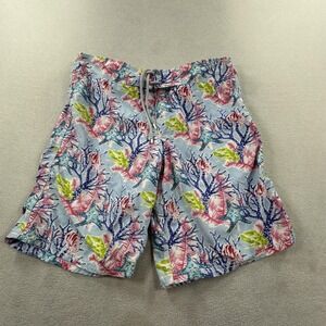 Vilebrequin Board Shorts Mens XL Multicolor Tropical Fish Mesh Lined Swim